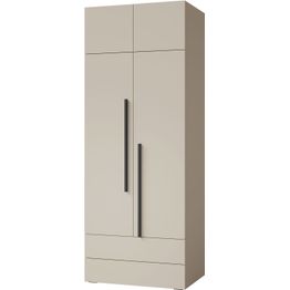 Vaatekaappi Nomla LORIN REG 2 2D2S + yläkaappi, beige