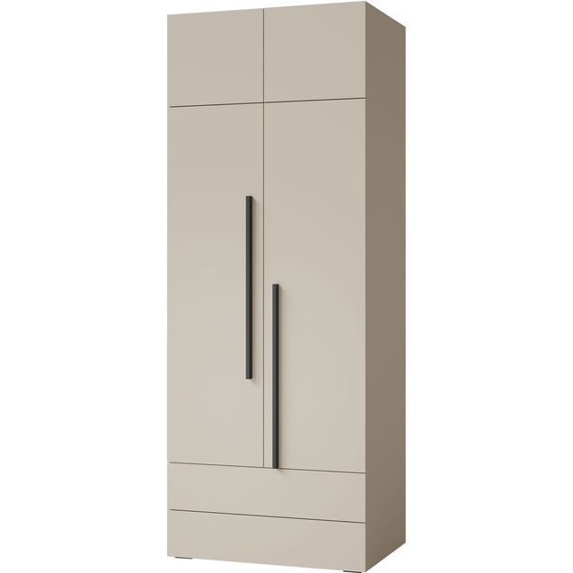 Vaatekaappi Nomla LORIN REG 2 2D2S + yläkaappi, beige