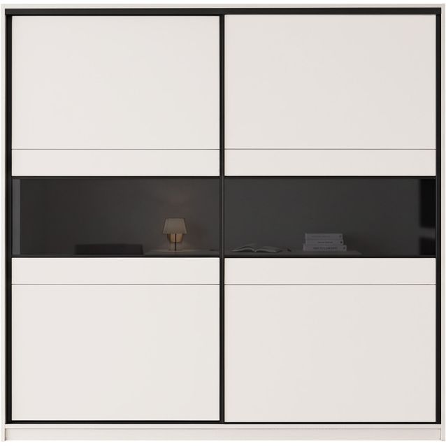 Vaatekaappi Nomla MANHATTAN, 226x220 cm, beige, liukuovilla