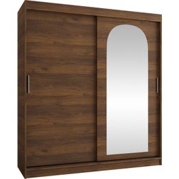Vaatekaappi Nomla SELFIE, 200 cm korkea, ruskea, 4 laatikkoa, eri leveyksiä