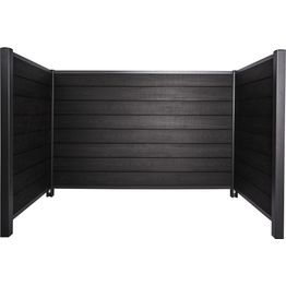 Jätesäiliösuoja Hortus Pisa, 121x188x95cm, komposiitti, puuta jäljittelevä pintakuvio