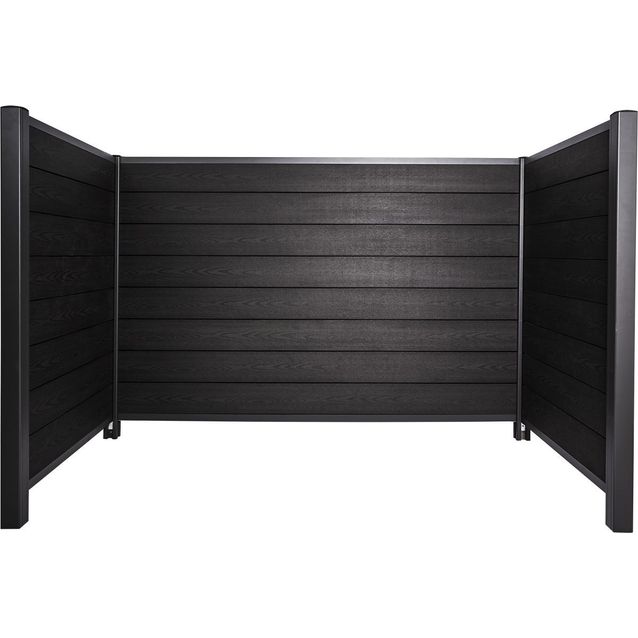 Jätesäiliösuoja Hortus Pisa, 121x188x95cm, komposiitti, puuta jäljittelevä pintakuvio