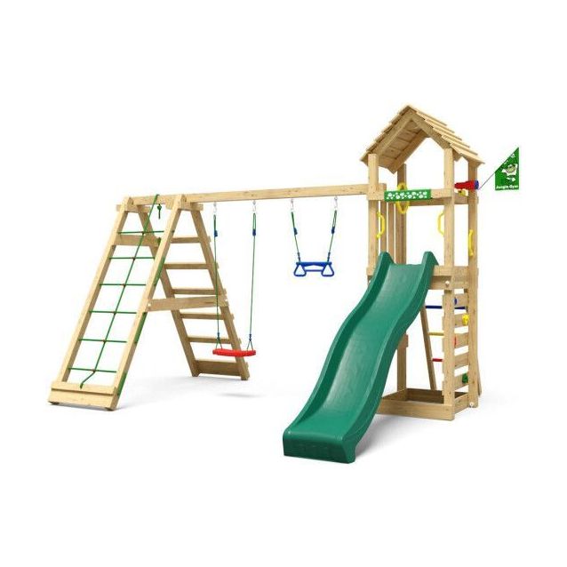 Leikkitornikokonaisuus Jungle Gym Cocoon, 2-Climb Module 200, liukumäki