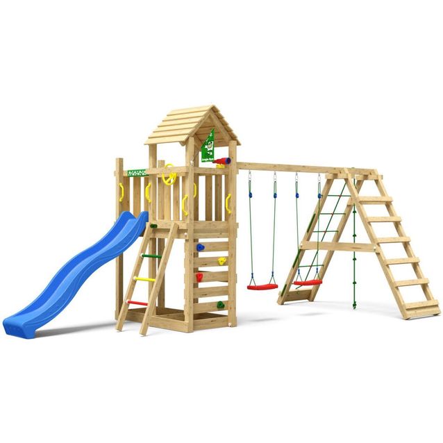 Leikkitornikokonaisuus Jungle Gym Safari, 2-Climb Module 200, liukumäki