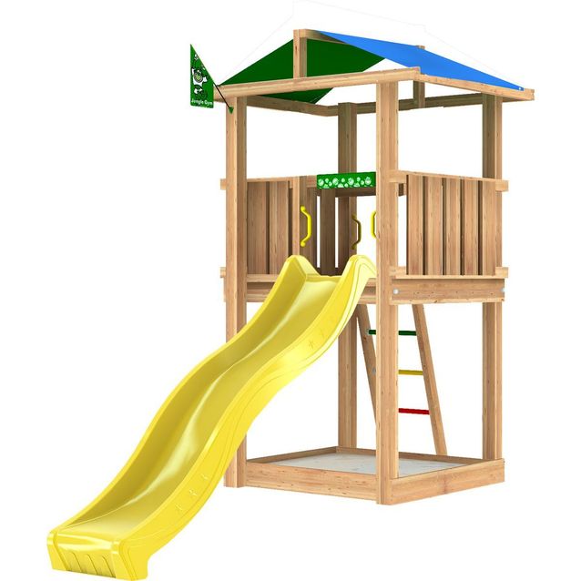 Leikkitornikokonaisuus Jungle Gym Hut 2.1, ilman liukumäkeä