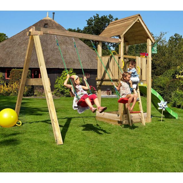 Leikkitornikokonaisuus Jungle Gym Club 2.1 ja 2-Swing Module 220, ilman liukumäkeä