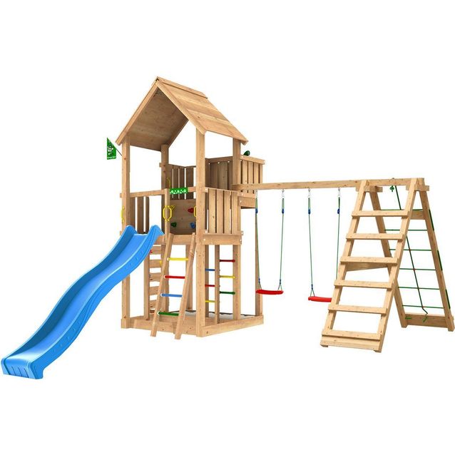 Leikkitorni Jungle Gym Palace 2.1, 2-Climb Module 220, sininen liukumäki