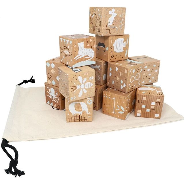 Pyökkiset puupalikat Nordic Play Nature, 16kpl