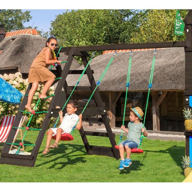 Kiipeilymoduuli Jungle Gym 2-Climb Module 220, mustaksi petsattu 