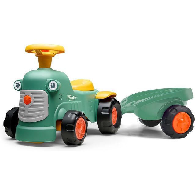 Potkuauto Falk Maurice, ohjauspyörä, äänimerkki ja peräkärry