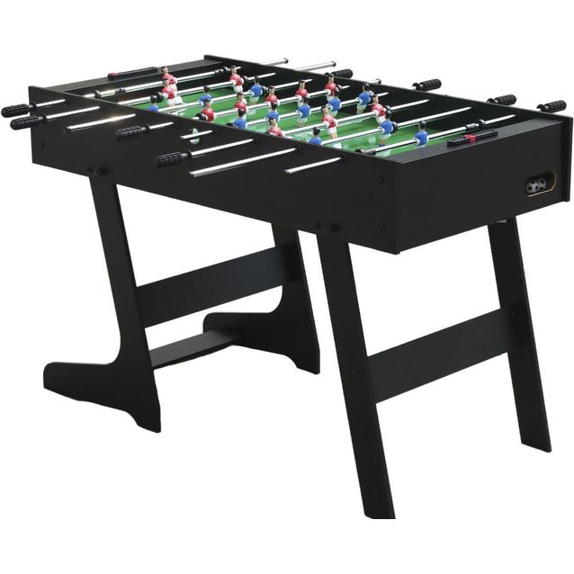 Pöytäjalkapallo Nordic Games, 86x65x136.5cm, kokoontaitettava, musta