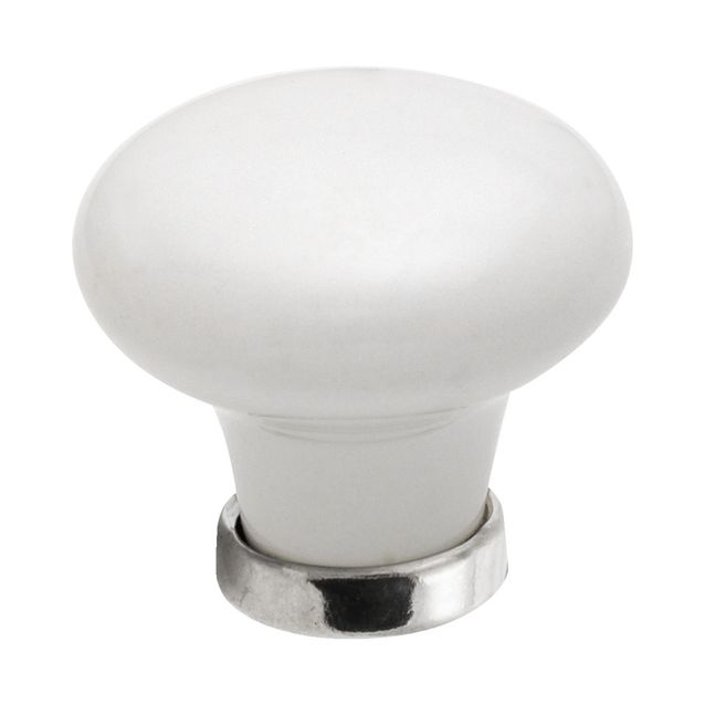 Nuppivedin 24081 Ø 30x30 mm valkoinen posliini + nikkeli