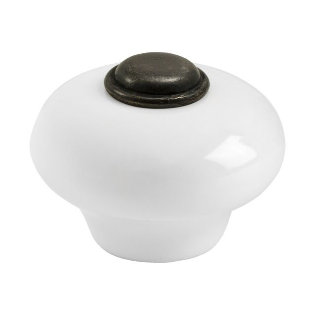 Nuppivedin 409 Ø 37x28 mm valkoinen posliini + antiikki