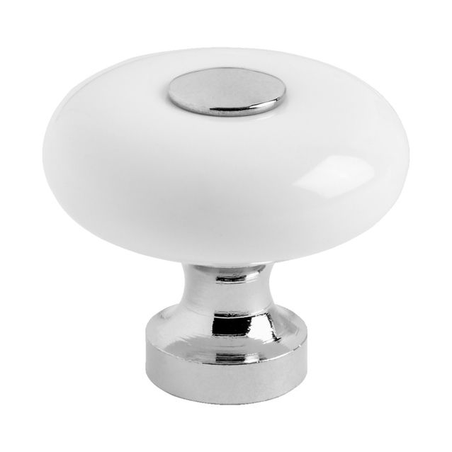 Nuppivedin SP 5 Ø 30x27 mm valkoinen posliini + kromi