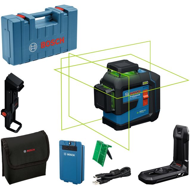Linjalaser Bosch Professional GLL 80-33 G 3,0 Ah akulla + DK 20 laukku