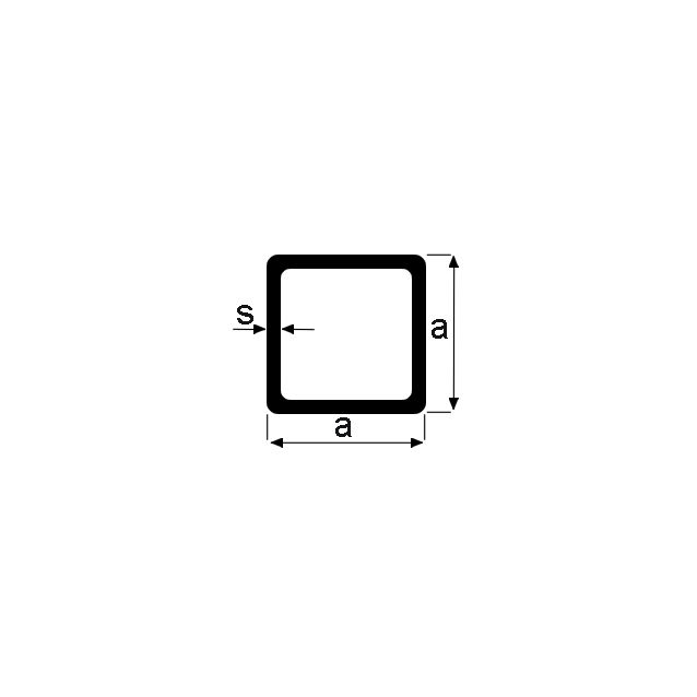 Ohutseinäputki teräs nelikulmainen 35x35x1,50 mm kuumavalssattu pituus 6 m