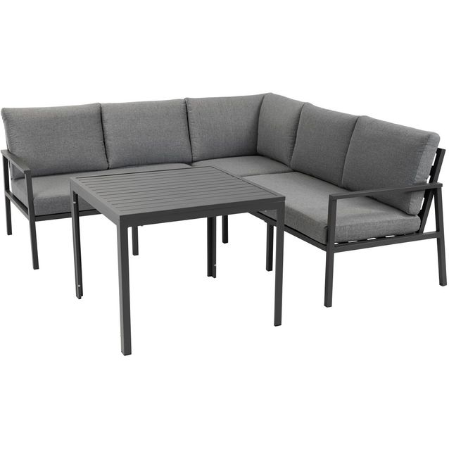 Oleskeluryhmä Home4you Adrian 5-istuttava harmaa