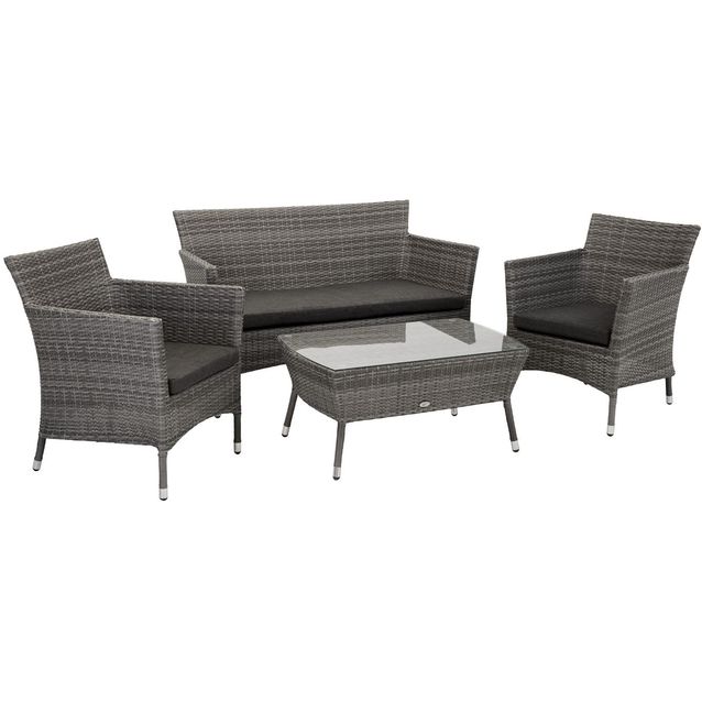 Oleskeluryhmä Home4you Waters 4-istuttava harmaa