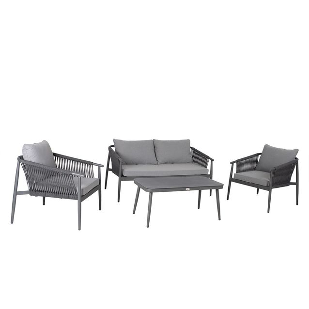 Oleskeluryhmä Home4you Weilburg 4-istuttava harmaa