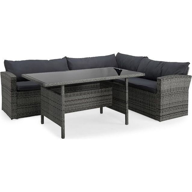 Oleskeluryhmä James Light 4-istuttava sohva sohvapöytä oikea harmaa 