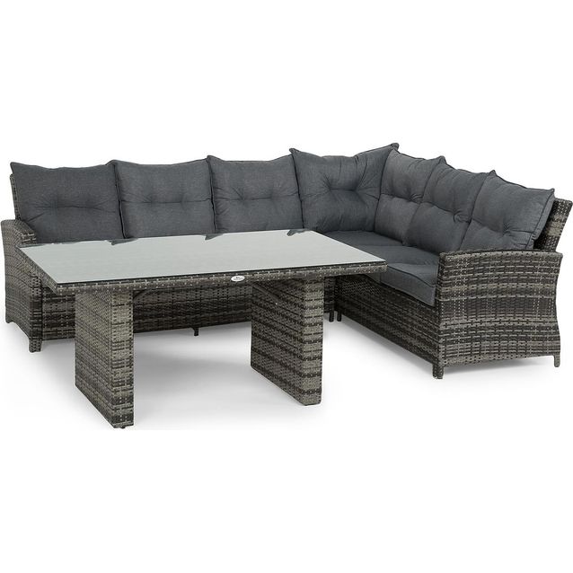 Oleskeluryhmä James Light 5-istuttava sohva sohvapöytä harmaa 