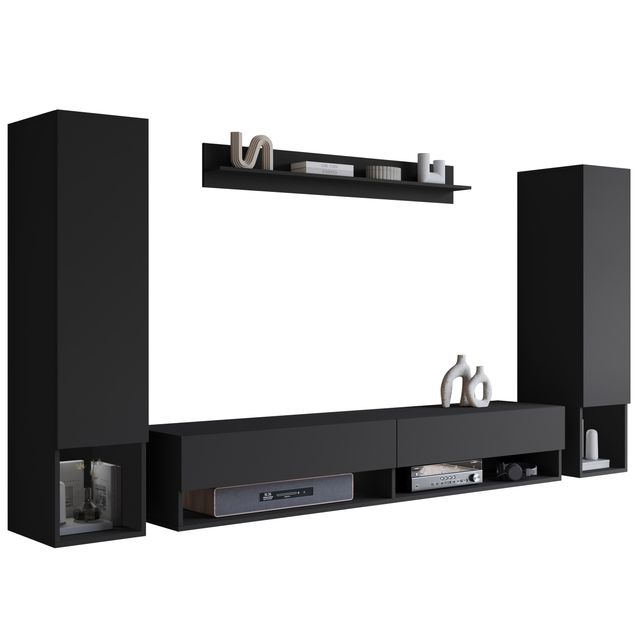 Olohuoneen seinäyksikkö AMADEO II, musta (8668)