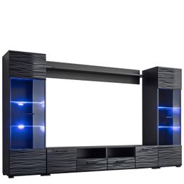 Olohuoneen seinäyksikkö MODICA, musta (7949)