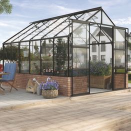 Kasvihuone Vitavia Cassandra, lasi, musta, eri kokoja