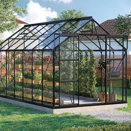 Kasvihuone Vitavia Uranus, lasi, musta, eri kokoja