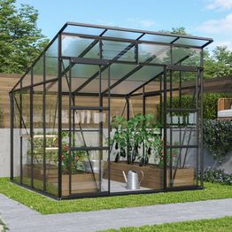 Kasvihuone Vitavia Freya 7600, 7,6m², lasi, musta