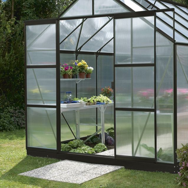 Lisäpariovet kasvihuoneeseen Vitavia Merkur, ilman lasia, musta