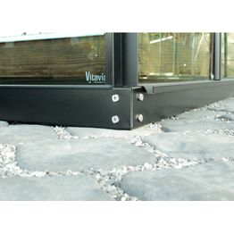 Kasvihuoneen sokkeli Vitavia Hera 9000, 9m2, 60mm, teräs, musta