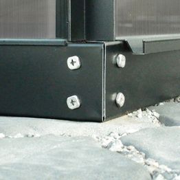 Kasvihuoneen sokkeli Vitavia, teräs, musta