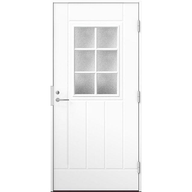 Ulko-ovi Oulux 6R Extra 9-10x21 karmi 115 mm valkoinen