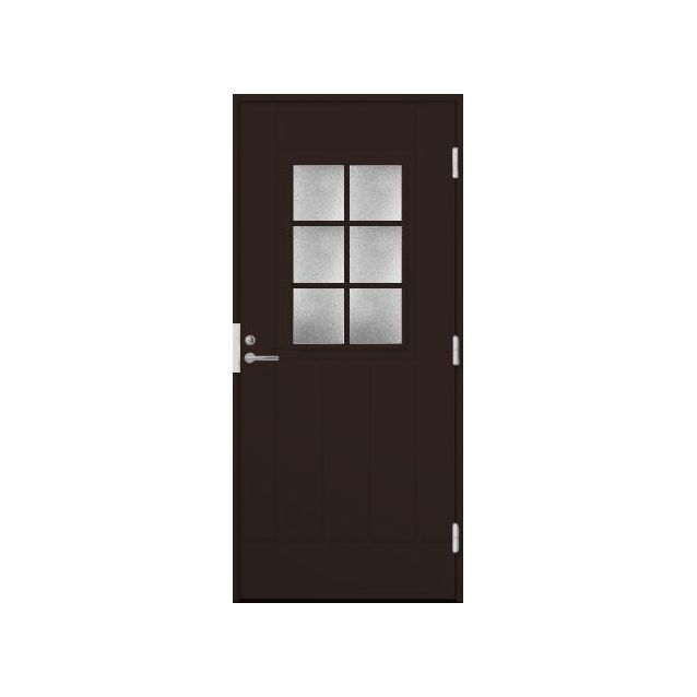 Ulko-ovi Oulux 6R Extra 9-10x21 karmi 115 mm RR32 tummanruskea