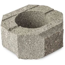 Vallikivi 215x215x100 mm päätykivi harmaa