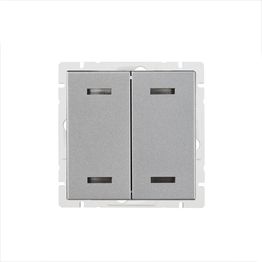 Pienjännitepainike ABB Impressivo, 4-osainen, 1A, 5-24V AC/DC, IP20, alumiini