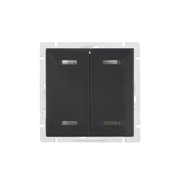 Pienjännitepainike ABB Impressivo, 4-osainen, 1A, 5-24V AC/DC, IP20, antrasiitti