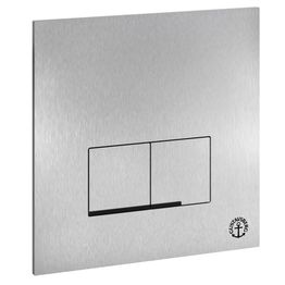 Seinä-WC:n huuhtelupainike Gustavsberg Trimont XS, suorakulmainen, ruostumaton teräs