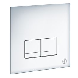 Seinä-WC:n huuhtelupainike Gustavsberg Trimont XS, suorakulmainen, valkoinen lasi