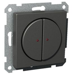 Pienjännitepainike Exxact, 2-osainen, 12-30V DC, 12-24V AC, LED, antrasiitti