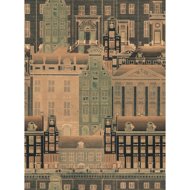 Paneelitapetti Mindthegap Amsterdam Orange 1,56x3 m