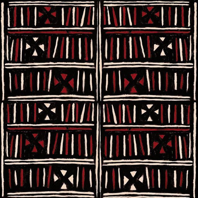 Paneelitapetti Mindthegap Bogolanfini 1,56x3 m, punainen