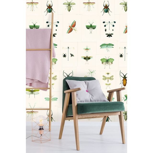 Paneelitapetti Mindthegap Entomology Green 1,56x3 m