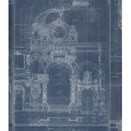 Paneelitapetti Mindthegap Garnier Blue 1,56x3 m