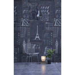 Paneelitapetti Mindthegap Grand Eiffel Blue 1,56x3 m