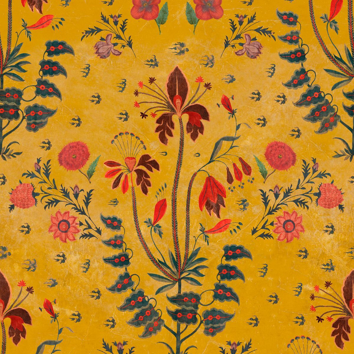 Paneelitapetti Mindthegap Gypsy 1,56x3 m keltainen