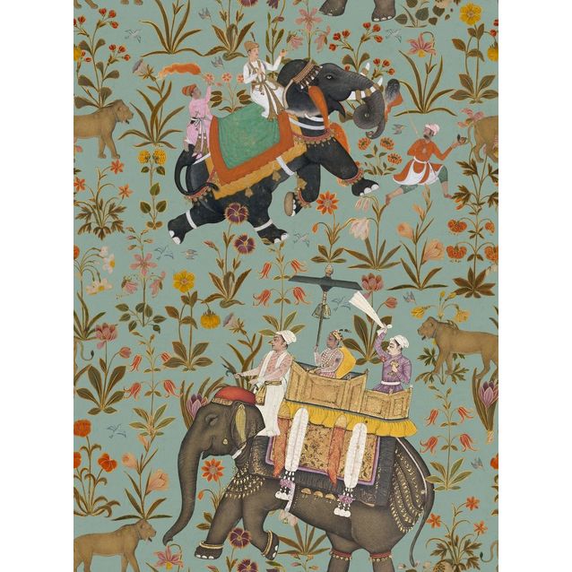 Paneelitapetti Mindthegap Hindustan Aquamarine 1,56x3 m