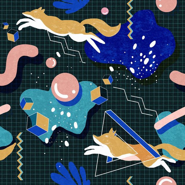 Paneelitapetti Mindthegap Modern foxy 1,56x3 m