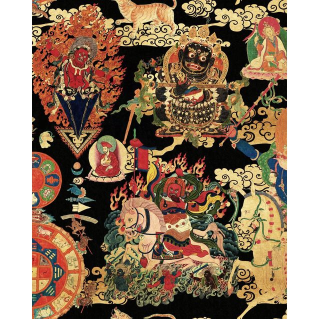 Paneelitapetti Mindthegap Tibetan tapestry metallic edition 1,56x3 m